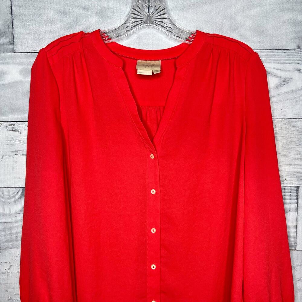 Anthropologie Red Blouse - Picture 2 of 5